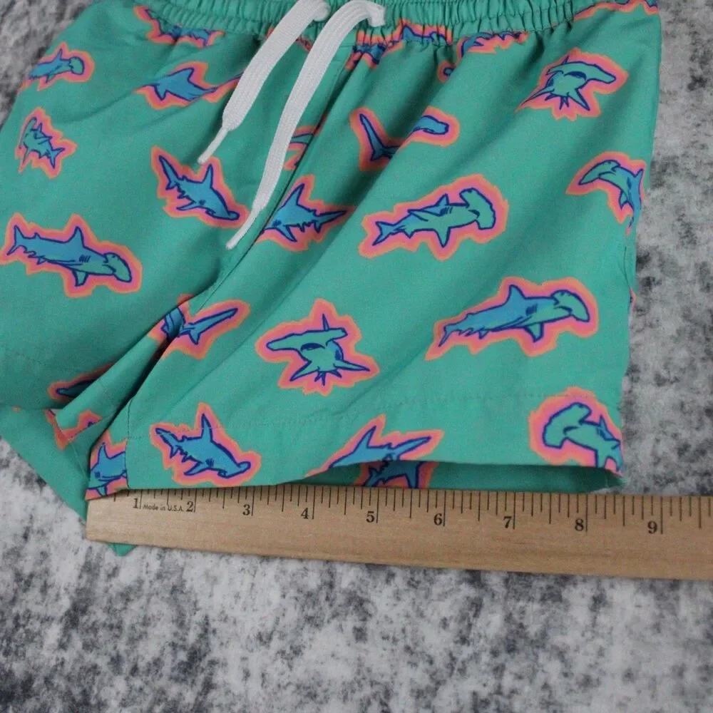 Chubbies Boys Size XS 6/7 The Apex Swimmers Hammerhead Shark Swim Shorts Lined